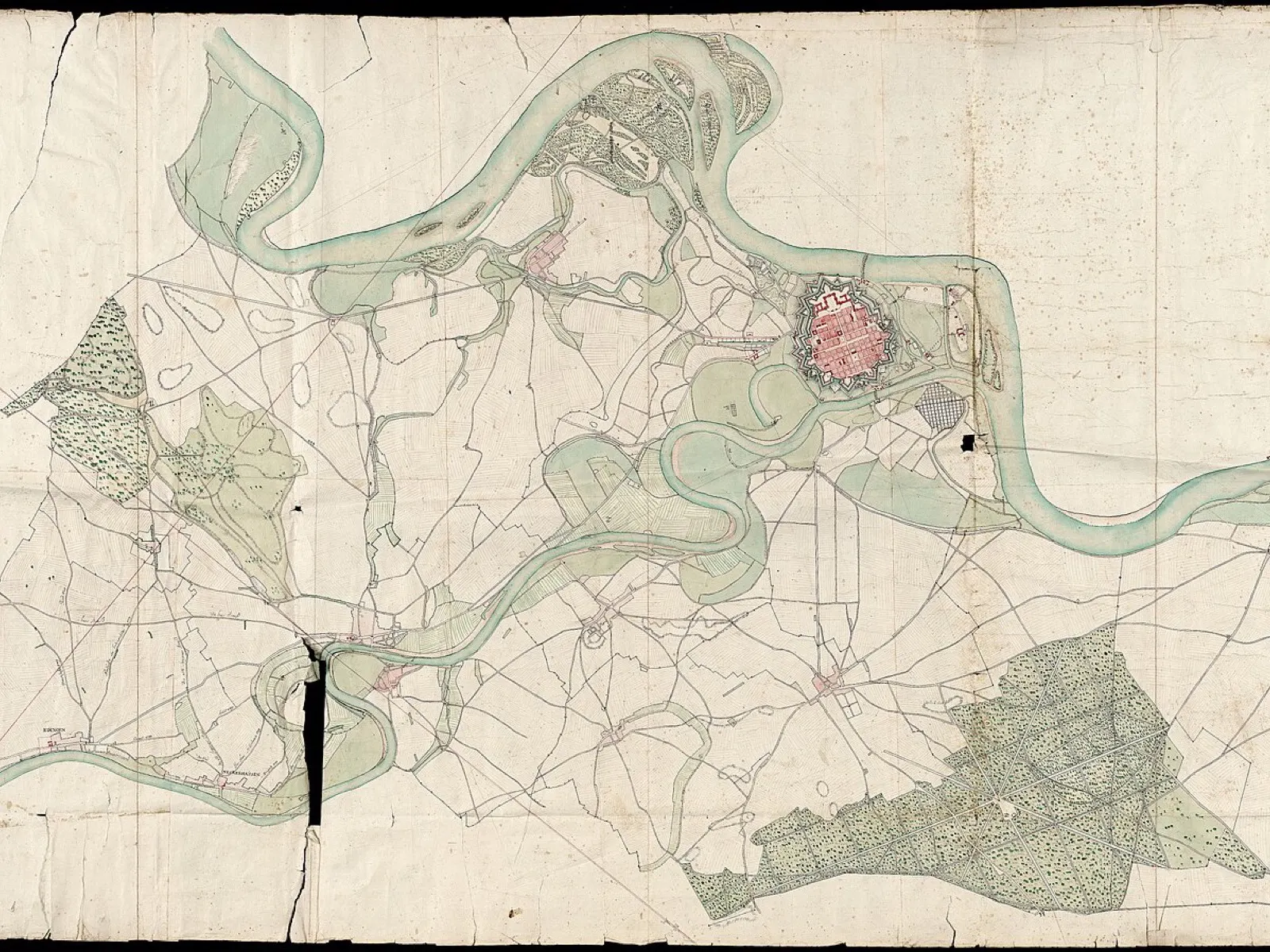Heidelberg-Wieblingen, historische Karte