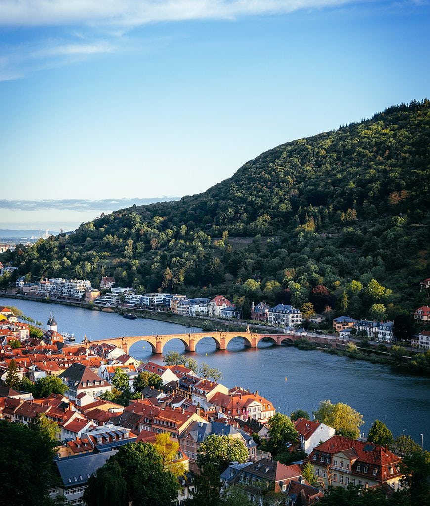 Blick vom Königstuhl auf das Neckartal