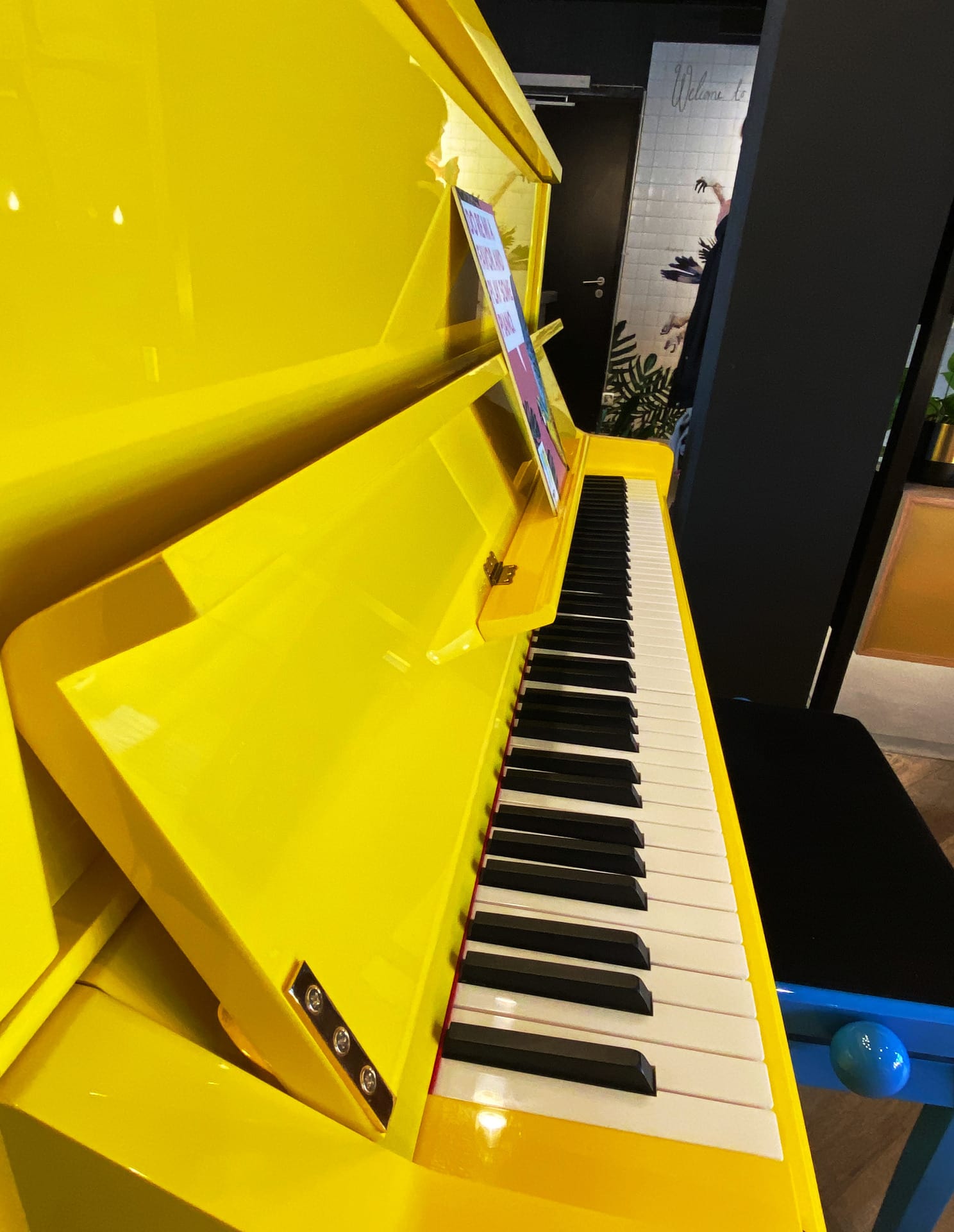 yellow piano